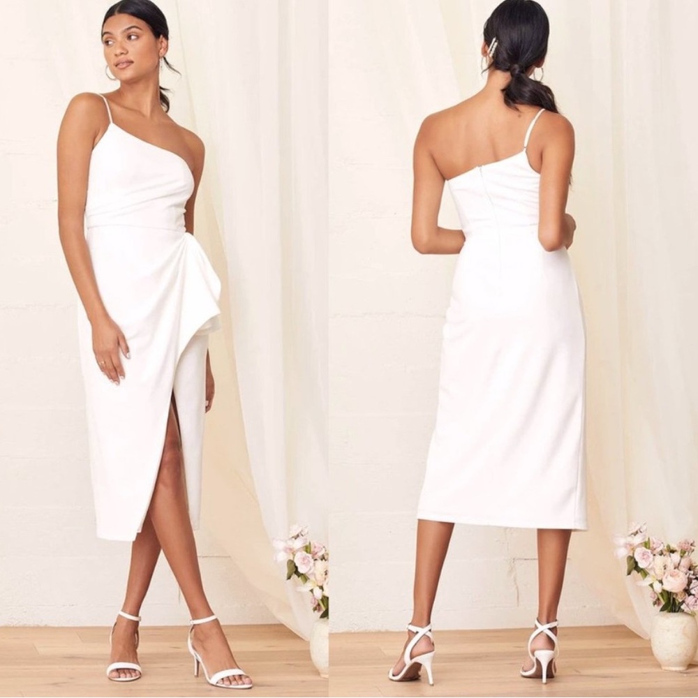 White dress for engagement photos, bridal shower, bridal brunch, bachelorette!